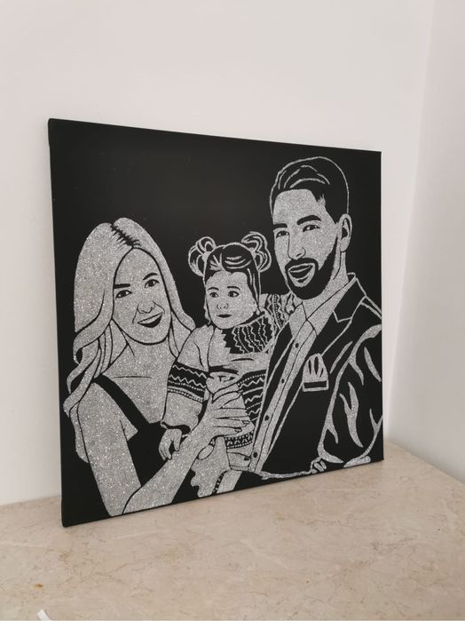 tablou sclipici / tablou personalizat manual