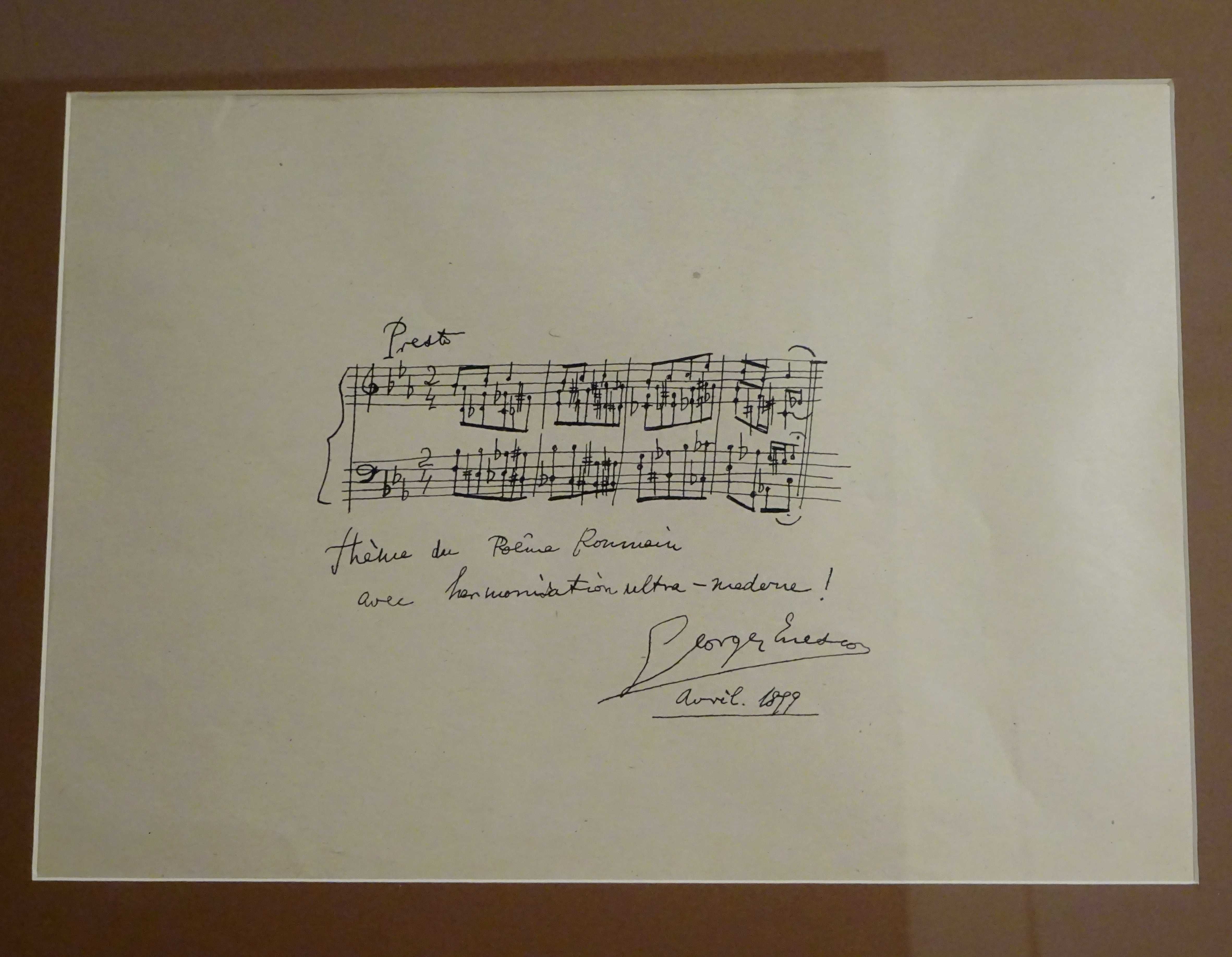 Partitura George Enescu - Rara piesa de colectie