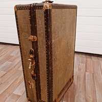 Старинен пътнически куфар гардероб с множество функции. Внос Холандия