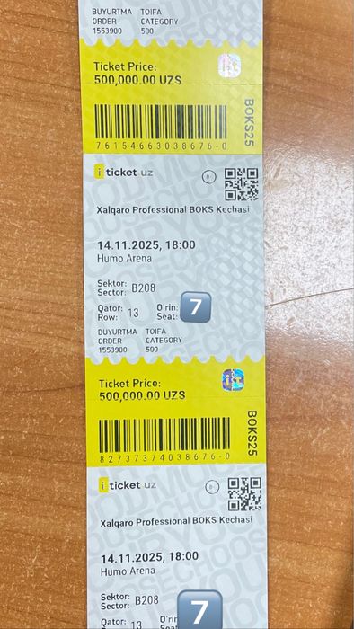 Kop bilet bor boks ga Humo arena