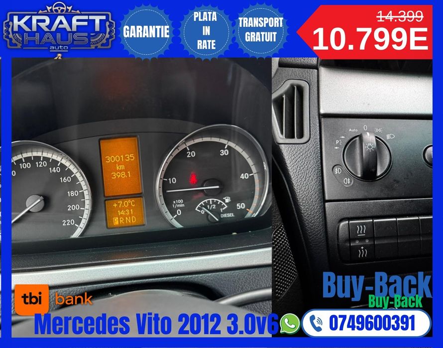 Mercedes vito 8loc 3.0v6 2012 rate tbi