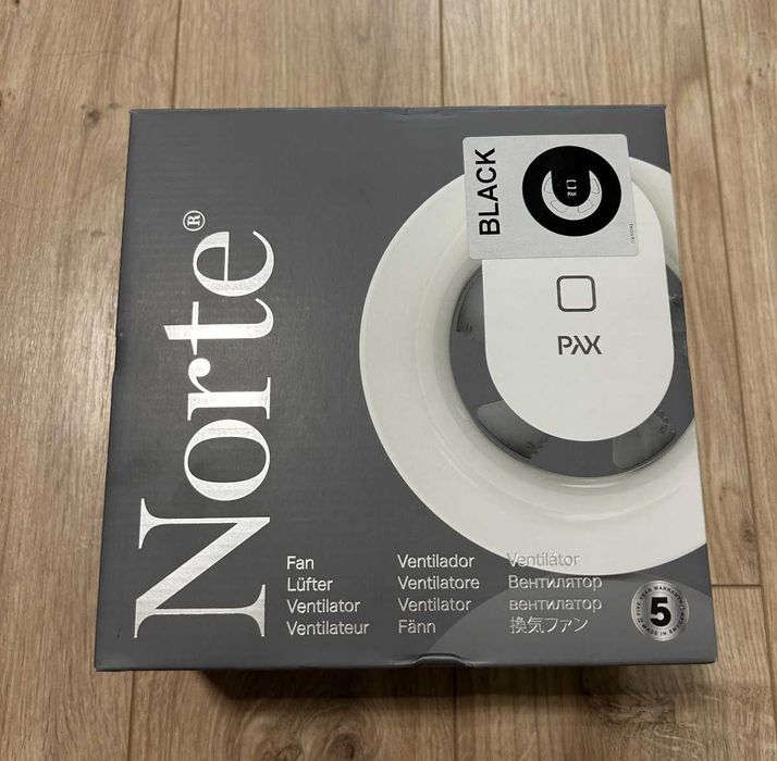 Smart вентилатор за баня PAX Norte Black