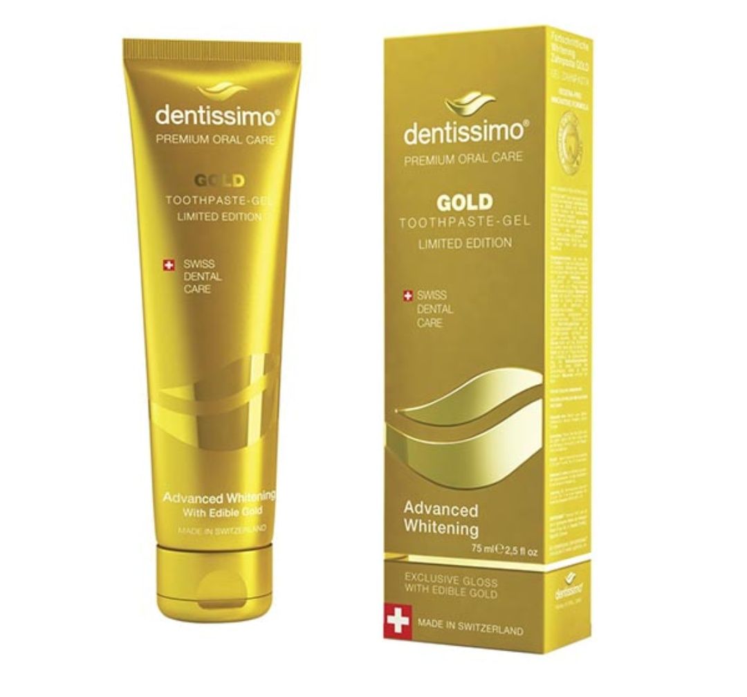 Pastă de dinți Dentissimo Premium Advanced Whitening Gold, Elveția