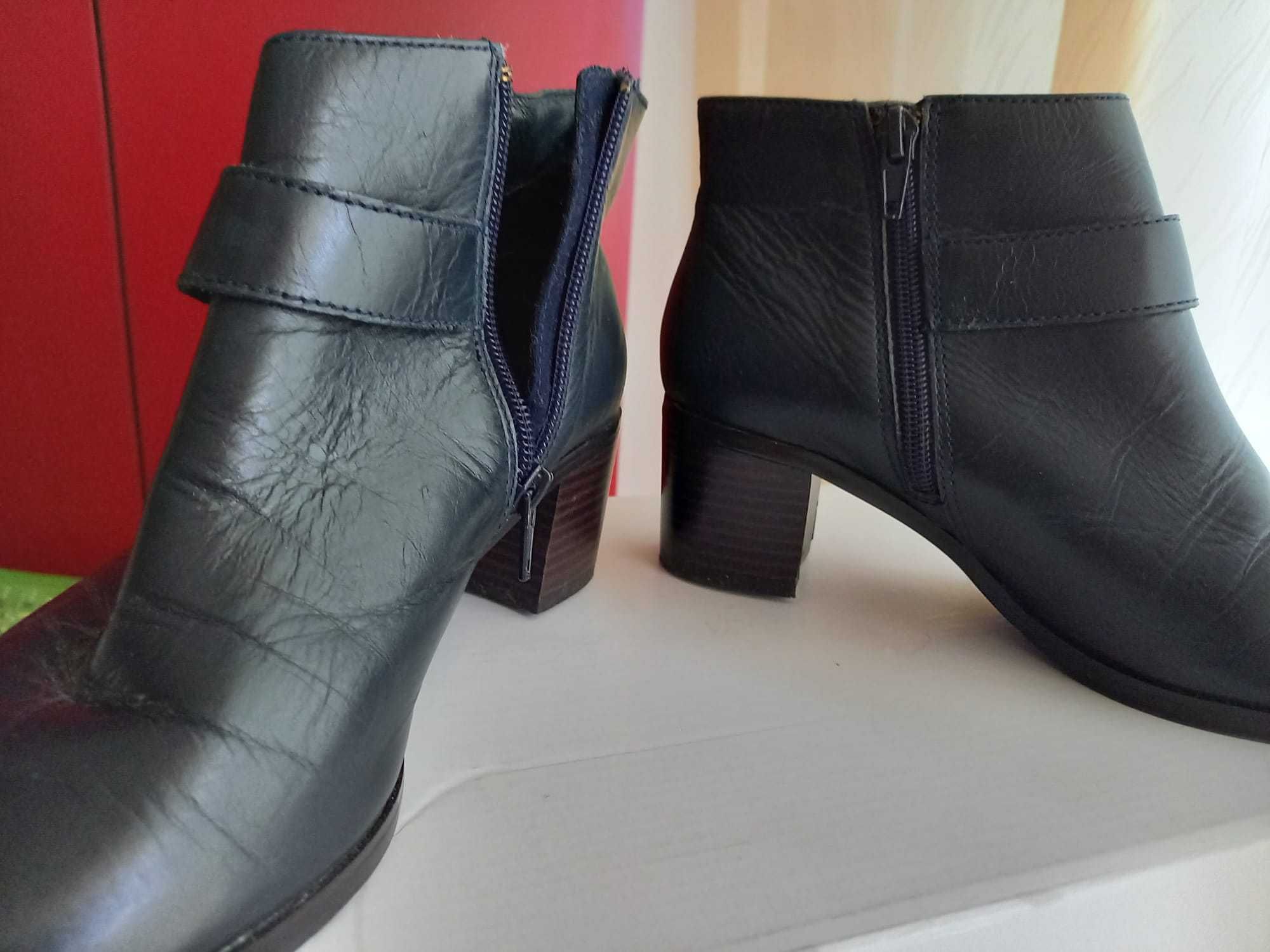 Vand botine de piele naturala albastra nr 37 brat 24 cm