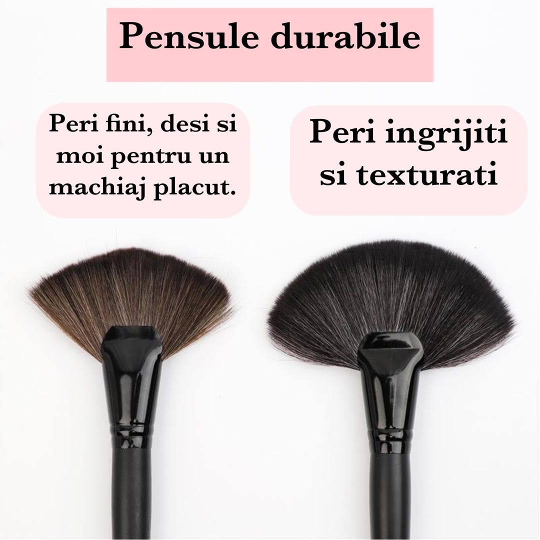 Set COMPLET Pensule Pentru Machiaj, Rezistente, 32 Buc, Gentuta Cadou