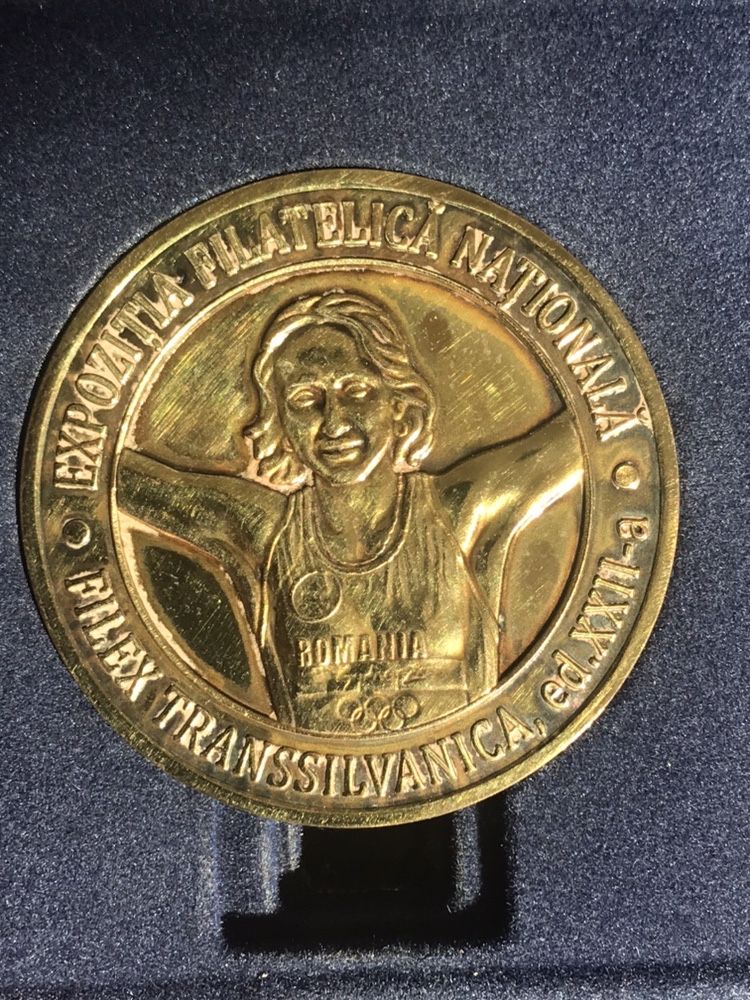 PENTRU COLECȚIONARI: Medalie metal expoziția filatelică Bistrița 2016