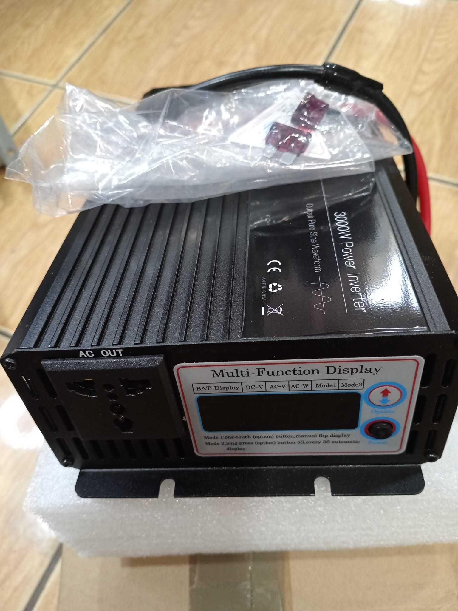 Vand inverter sinus pur 3000W 24V nou