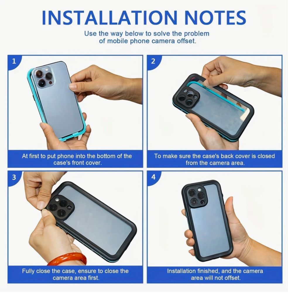Водонепроницаемый чехол для iphone 15 pro и 12 pro