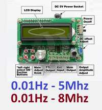 Generator semnal 0.01Hz-5MHz-8Mhz, Sine Square Triangle, sinus digital