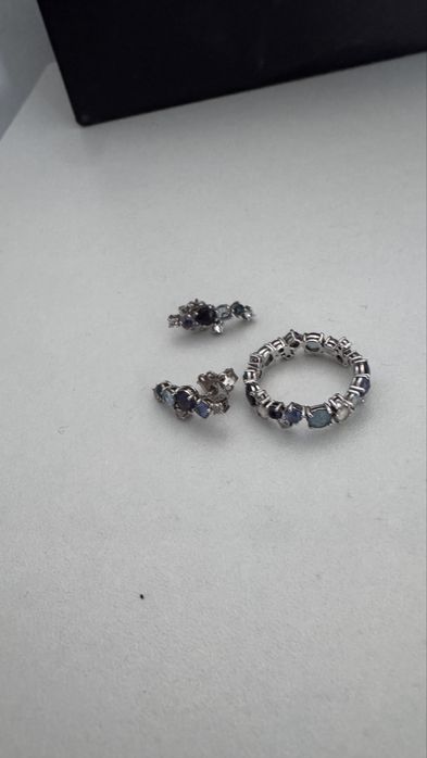 Inel si cercei kultho safire si diamante