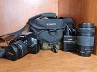 Професионален фотоапарат CANON EOS1100D + обектив,чанта и зарядно