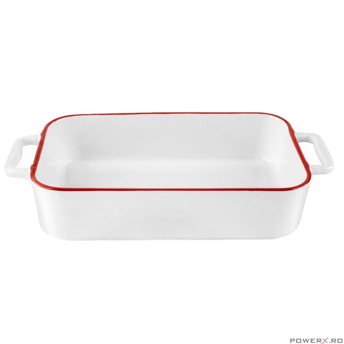 Vas termorezistent din ceramica dreptunghilar pentru cuptor, 27 cm,