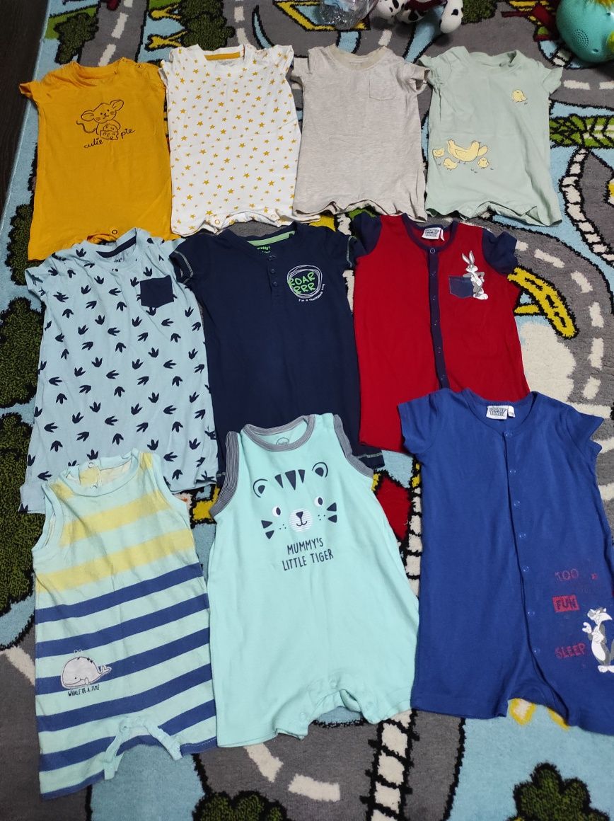 Lot haine bebe vară salopete 80-86