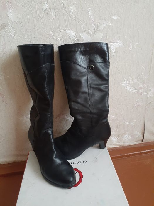 Сапоги осенние кожаные