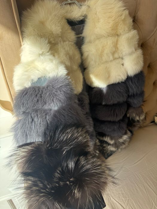 Луксозно палто от естествен косъм