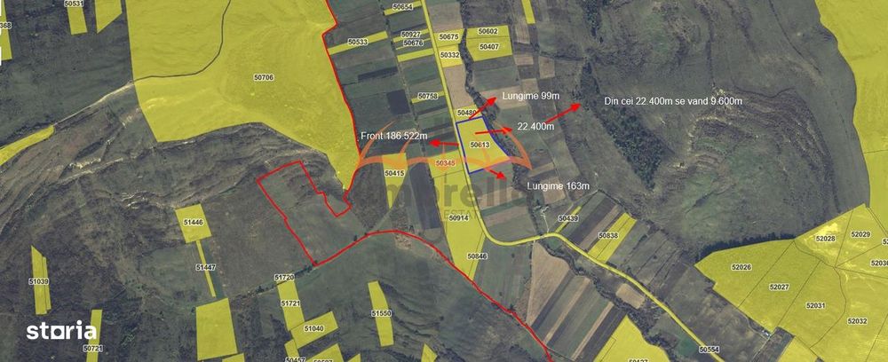 Teren de vanzare 9.600m² in Alunis-Cluj, extravilan.