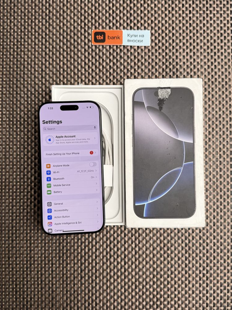 КАТО НОВ!/*ЛИЗИНГ*/ iPhone 16 Pro 128Gb Natural Titanium / Айфон