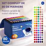 Set 80 de carioci profesionale, cerneala pe baza de alcool,multicolore