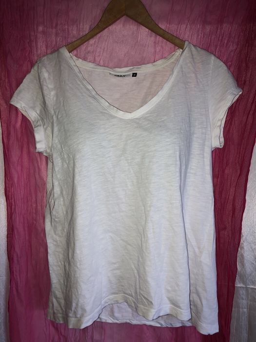 Tricou simplu alb de vara Only M