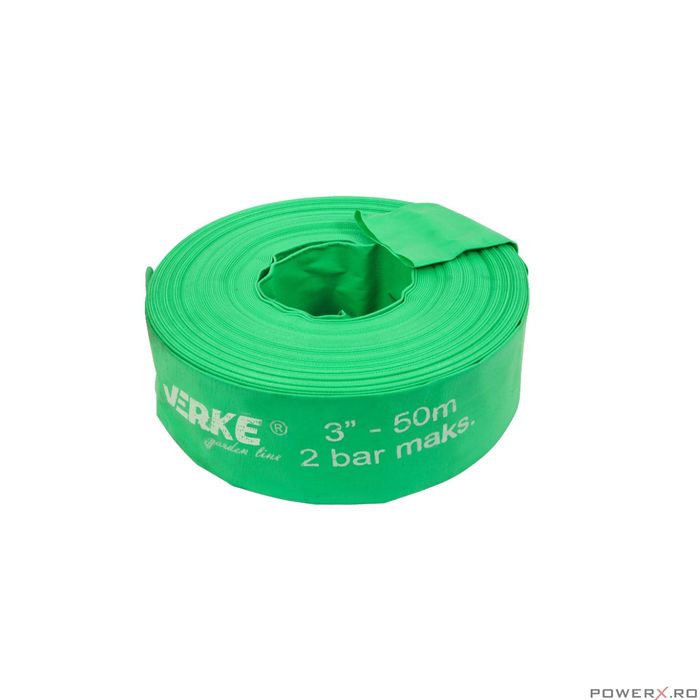 Furtun apa tip pompier cauciucat 2 bari, 3" 50 metri Verke