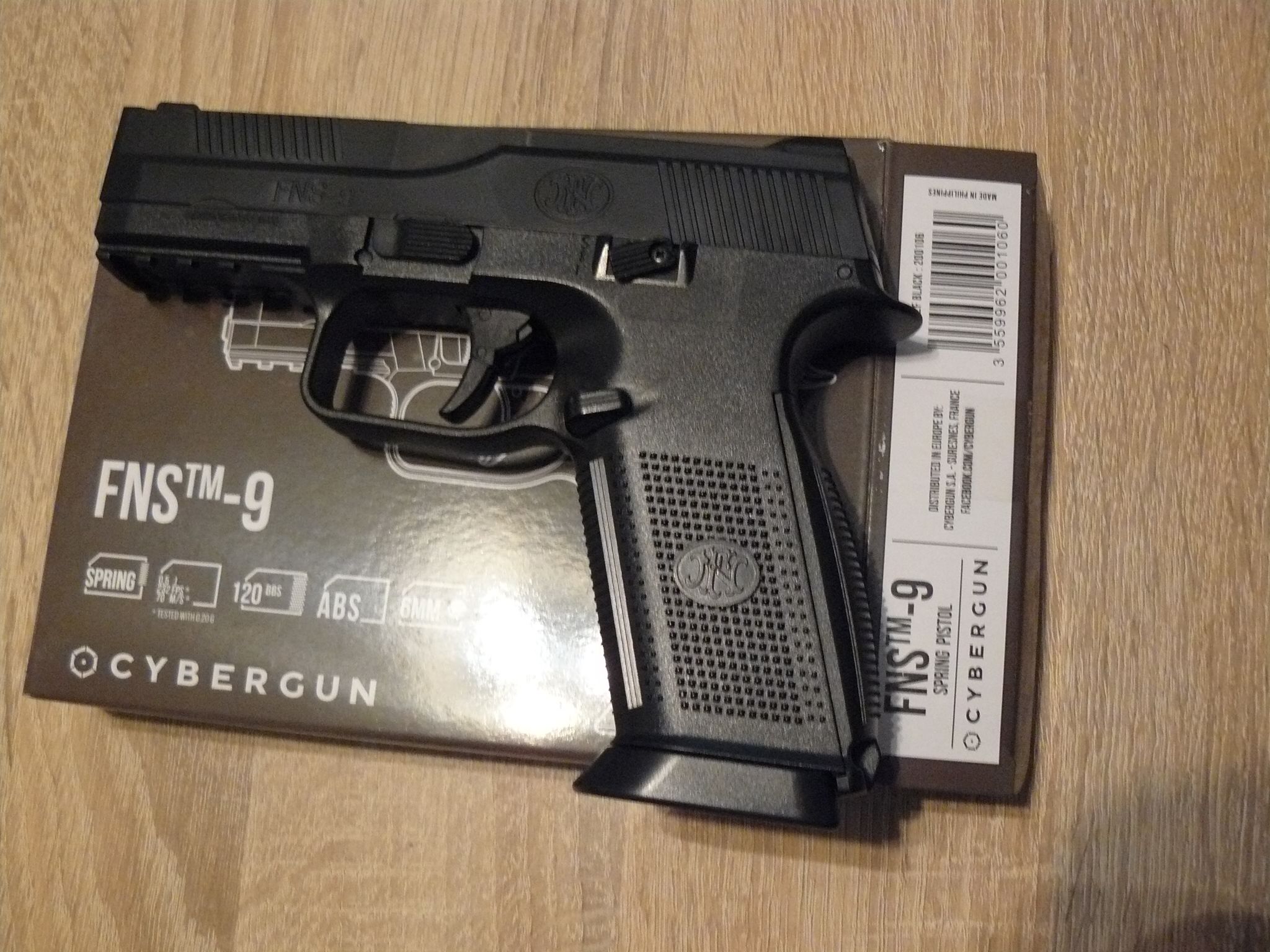 Pistol Airsoft FN FNS-9 Nou CYBERGUN France,Propulsie Arc/Spring