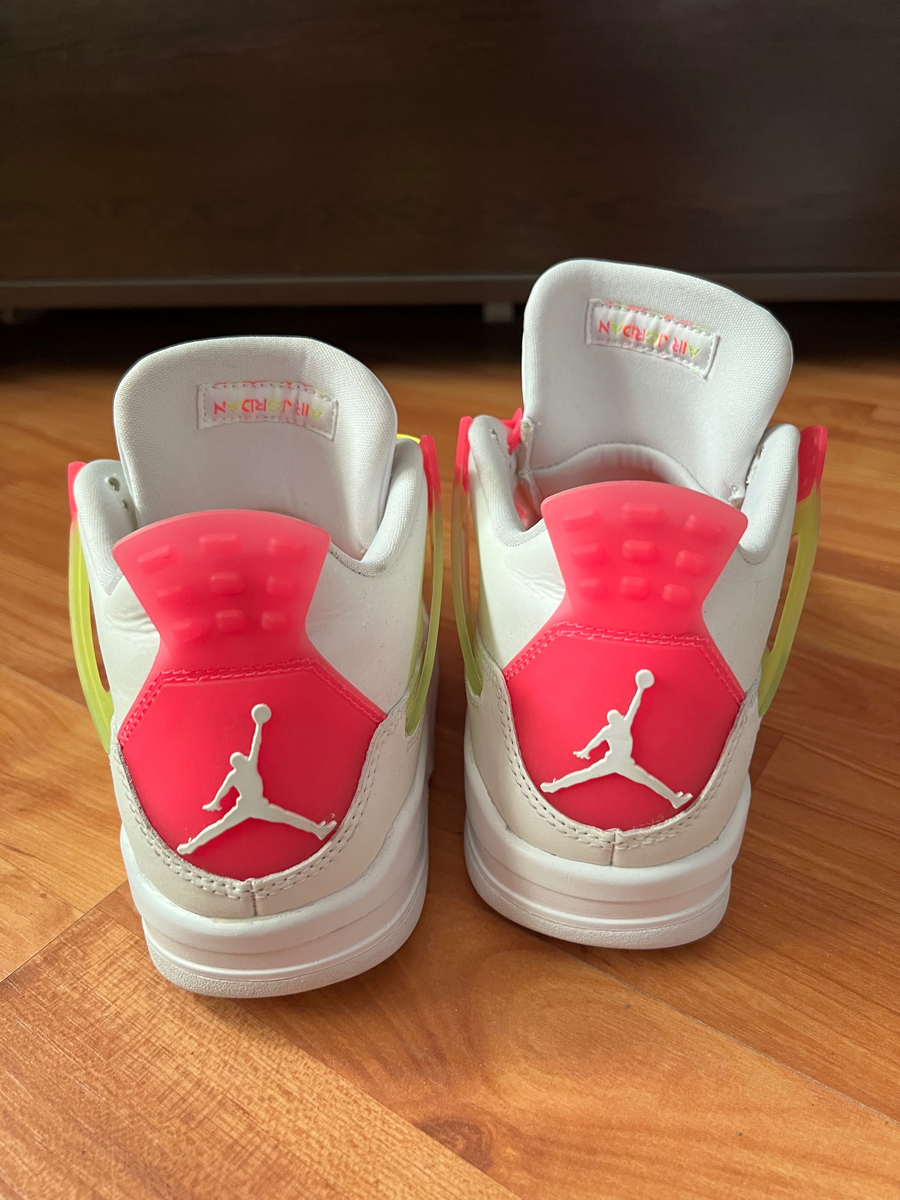 Air Jordan 4 white lemon pink