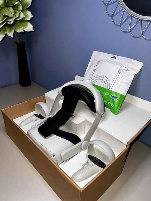 Oculus Quest 2 129GB + Strap + Cablu PCVR