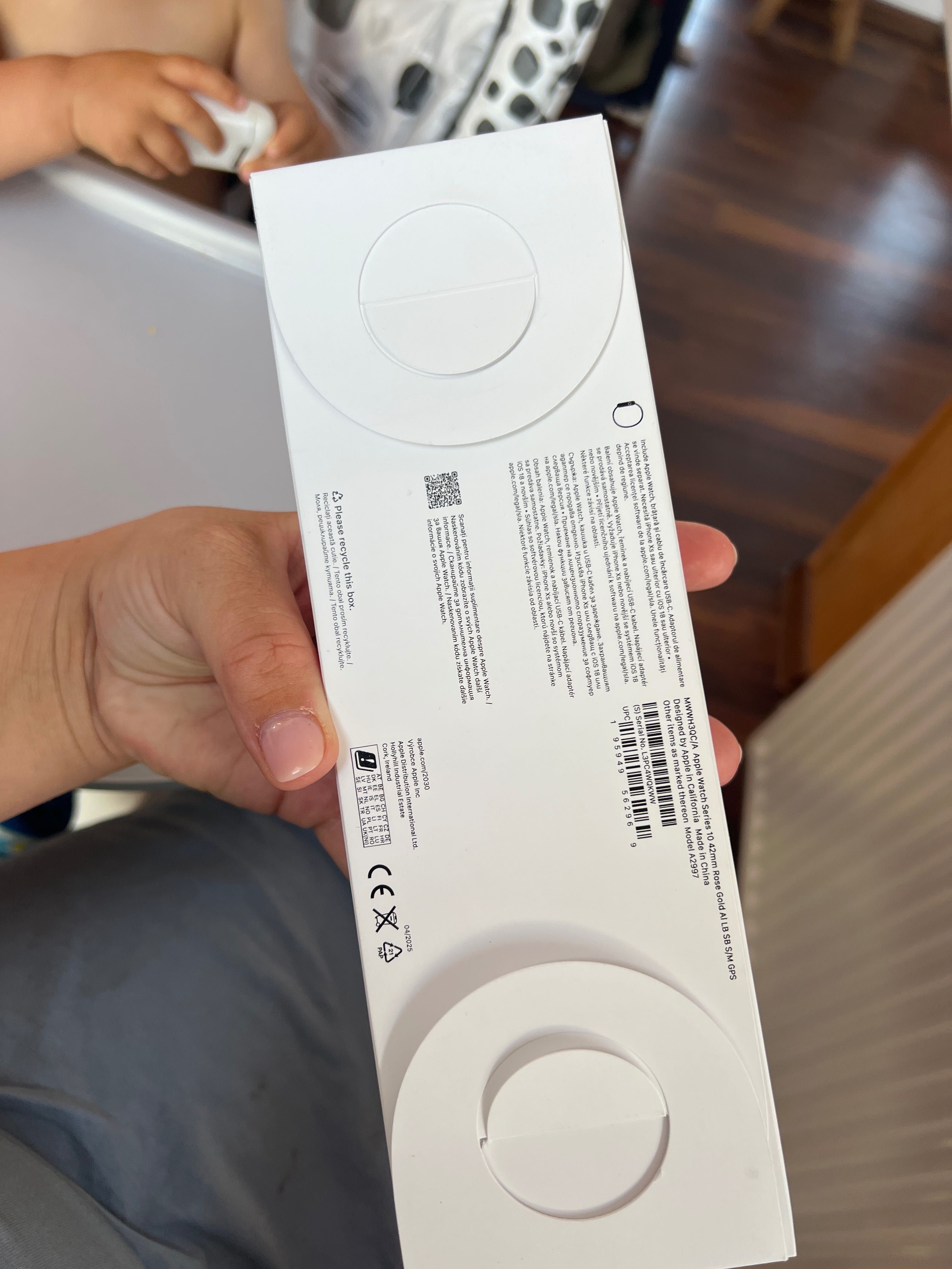 Apple Watch Series 10 GPS, 42mm Rose Gold Aluminium Case, Light Blush