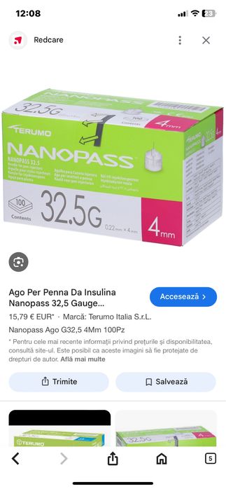 Vand I-port Advance, ace pen, teste glucomentru