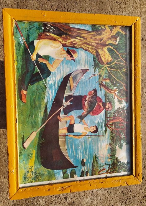 Vand (antichitati) tablou foarte vechi cu: "O excursie in Delta"