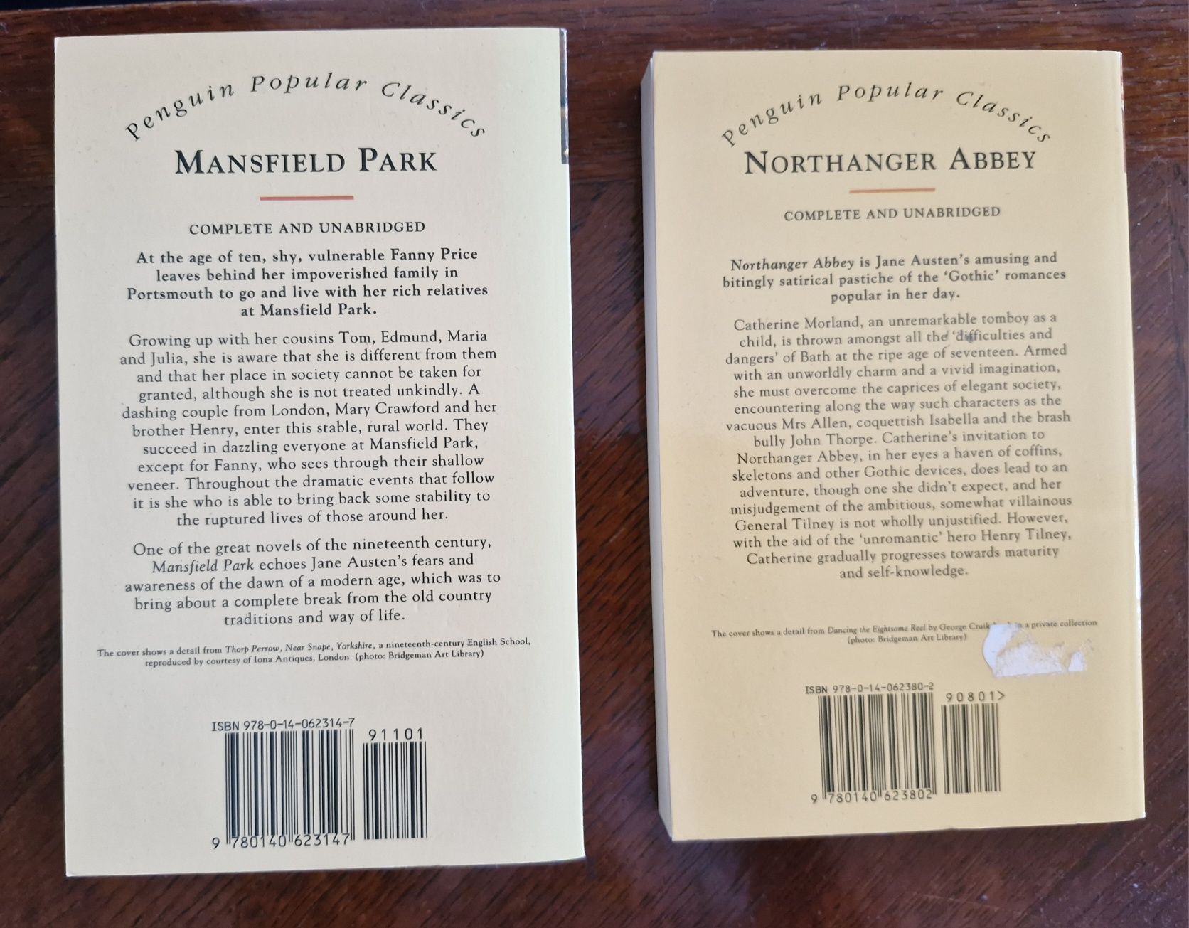 Vand Jane Austen Mansfield Park si Northanger Abbey