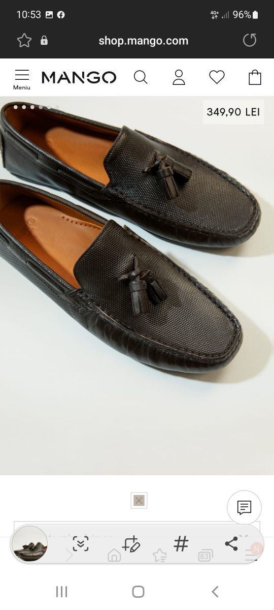 Mocasini barbati 43,44 Mango