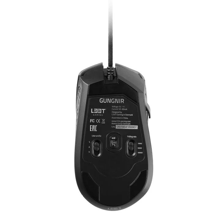 RGB мишка L33T GAMING GUNGNIR 16 000 dpi, 8  бутона
GAMING GUNGNIR, 16