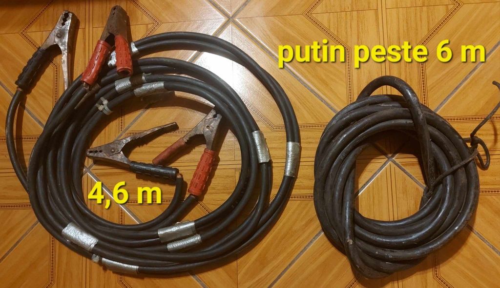 2 cabluri groase pt sudura sau pornire auto camioane utilaje tractoare