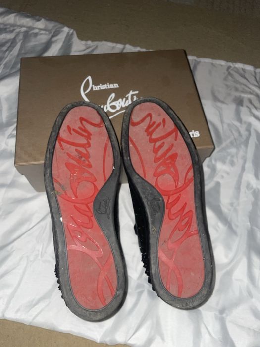 Christian Louboutin Black Spikes High Top Sneakers