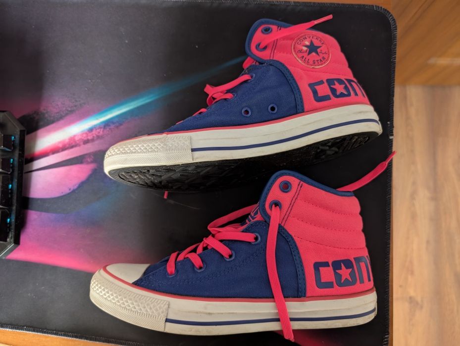 Converse high chuck blue-pink