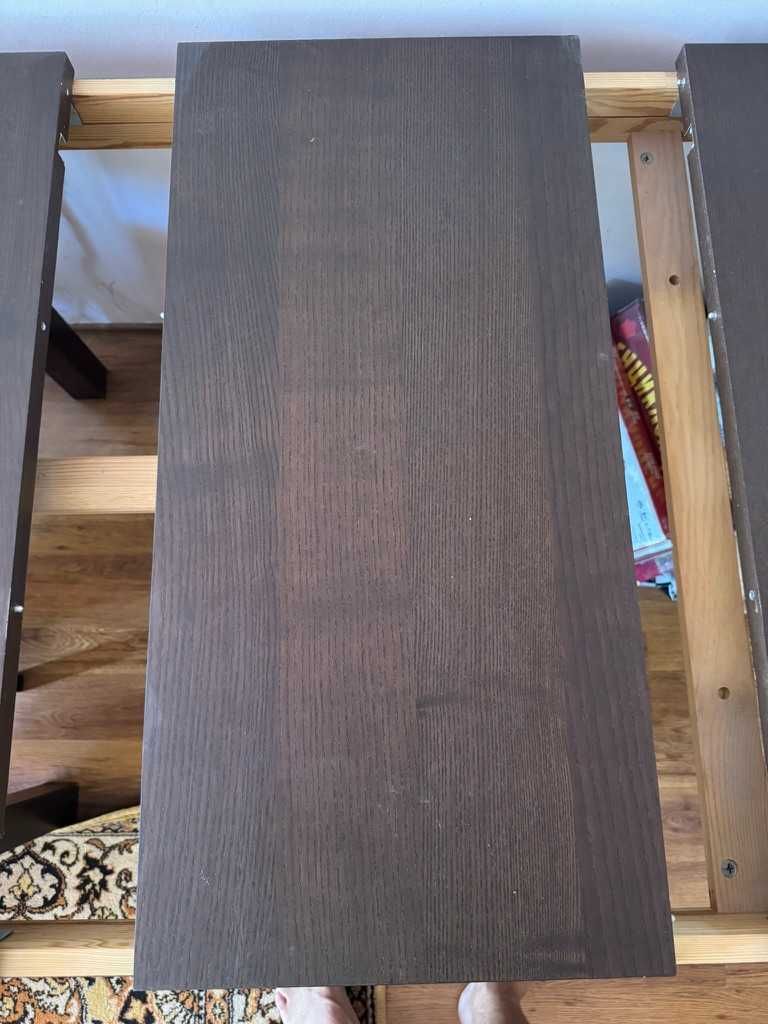 BJURSTA разтегателна маса,IKEA,2 плота(Д140/180/220хВ74хШ84СМ)+4 стола