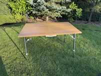 Сгъваема къмпинг маса от бамбуково дърво Kampa Extra Large 120/80