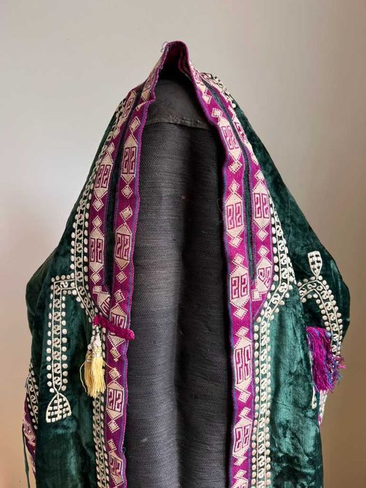 Антикварная шелковая паранджа и чачван из конского волоса