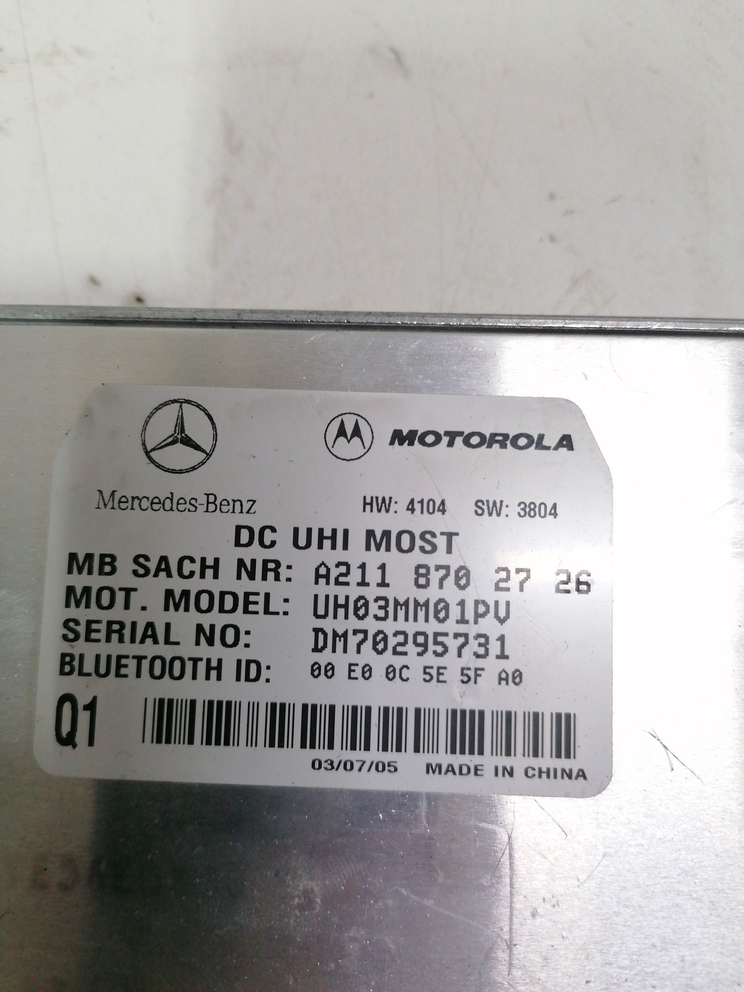 Modul Bluetooth modul telefon Motorola w211 E class
