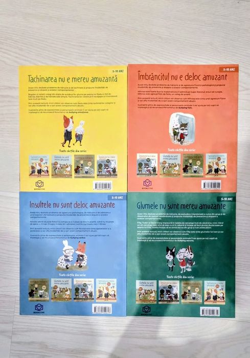 Pachet 4 carti "Bullyingul nu este amuzant", copii 5 - 10 ani