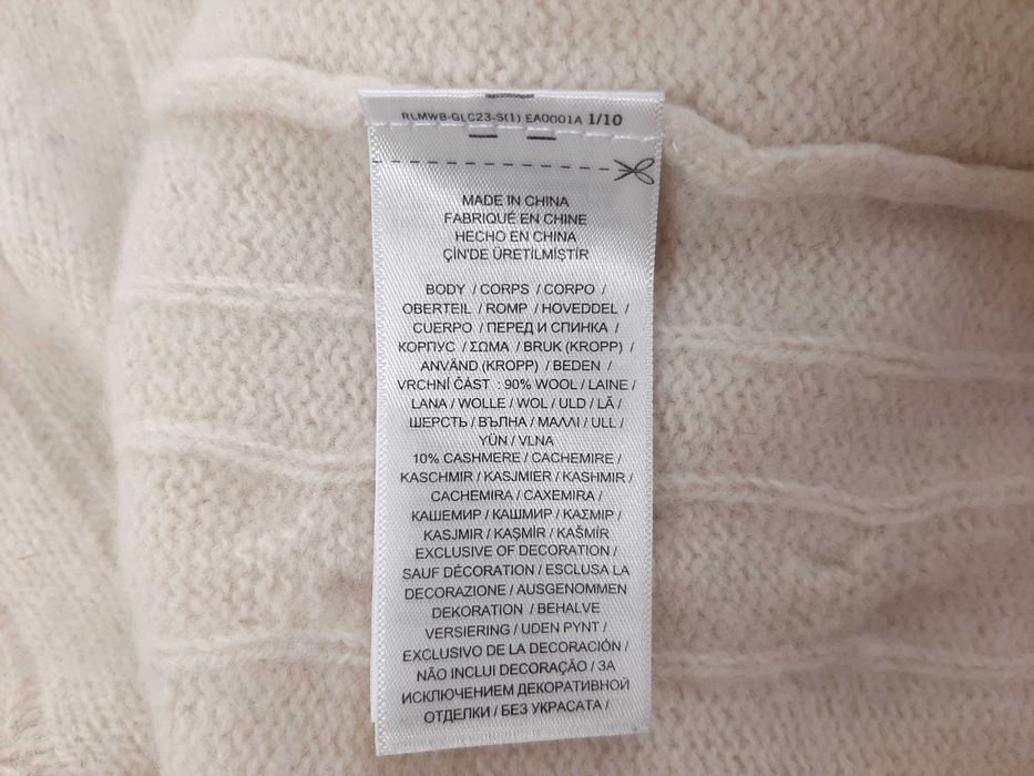 Polo Ralph Lauren Cable-Knit Zip - Оригинален мъжки пуловер с кашмир L