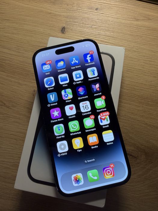 Vand iphone 14 pro 128 gb space black