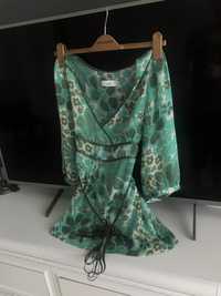 Bluza verde cu model floral