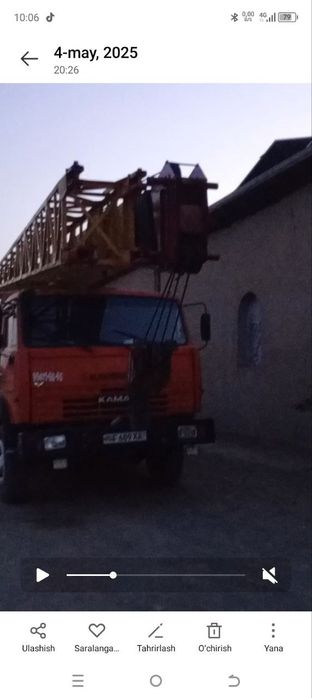 Kamaz avtokran 25t 21.70m 2008yil