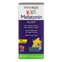 Детский мелатонин 1 мг. клубникой 40 шт. Поддержка сна. США