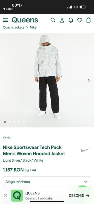 Geaca Nike Impermeabila Vant si Ploaie