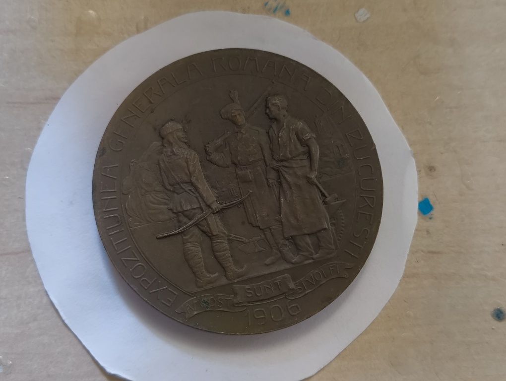 Medalie din bronz ,,expozițiunea generala romana din București 1906,,