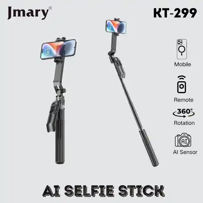 Jmary KT-299 AI Face Tracking — селфи-палка с автоследящим сенсором