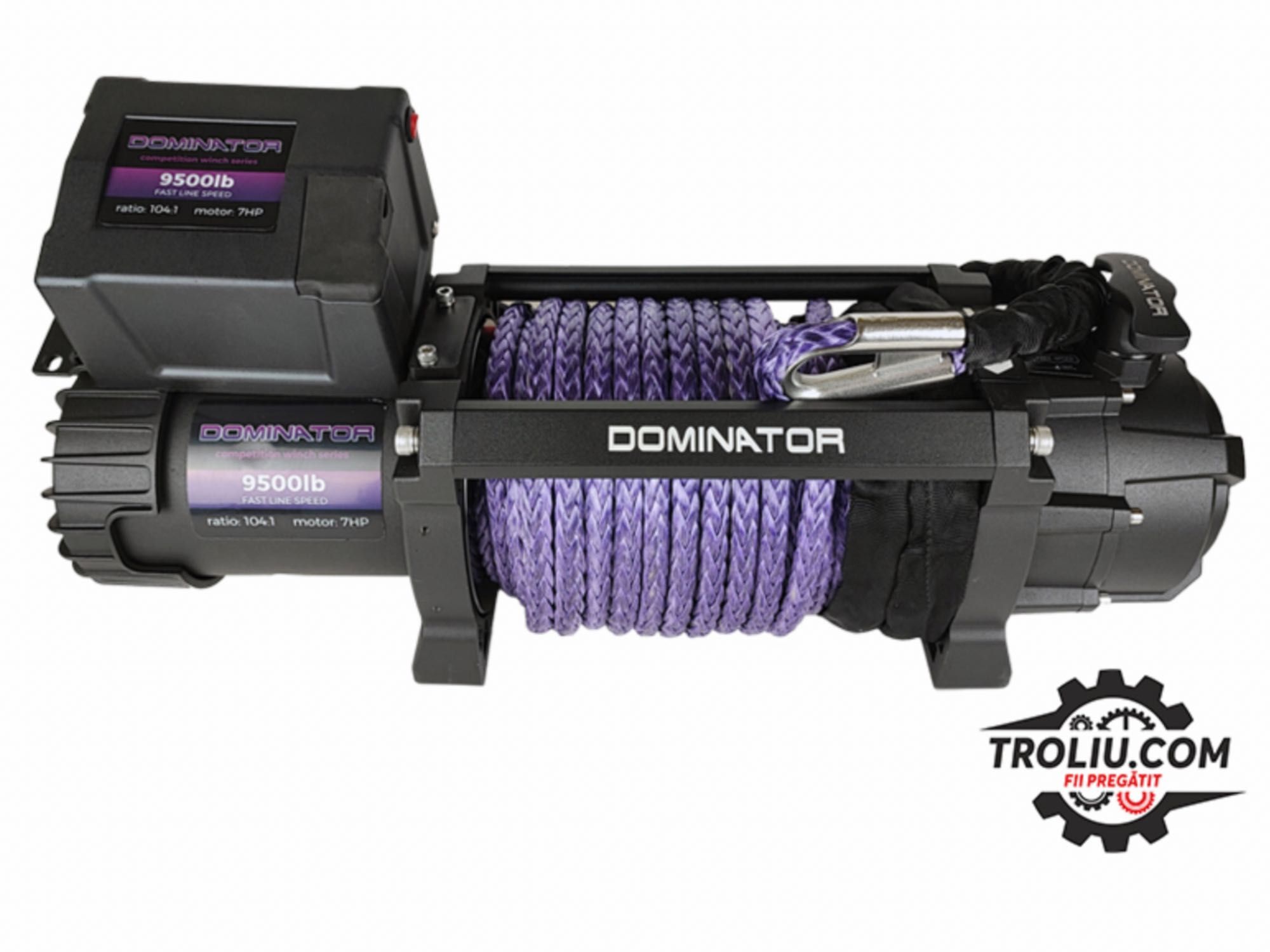 Troliu electric Dominator 9500 FLS sintetic Rapid Raport 104:1 OffRoad